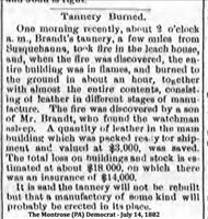 Tannery Fire (Brandt, PA)